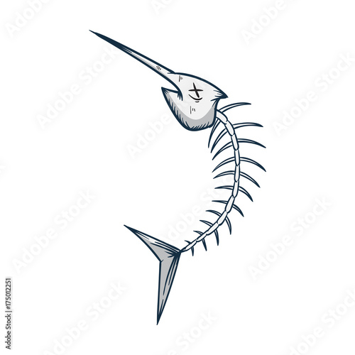 fish bone vector illustration