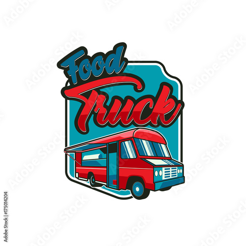 Street food truck vector illustration