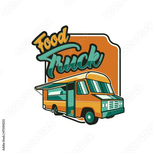 Street food truck vector illustration