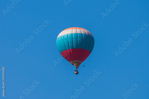 balloon in the blue sky in the color of the Russian flag