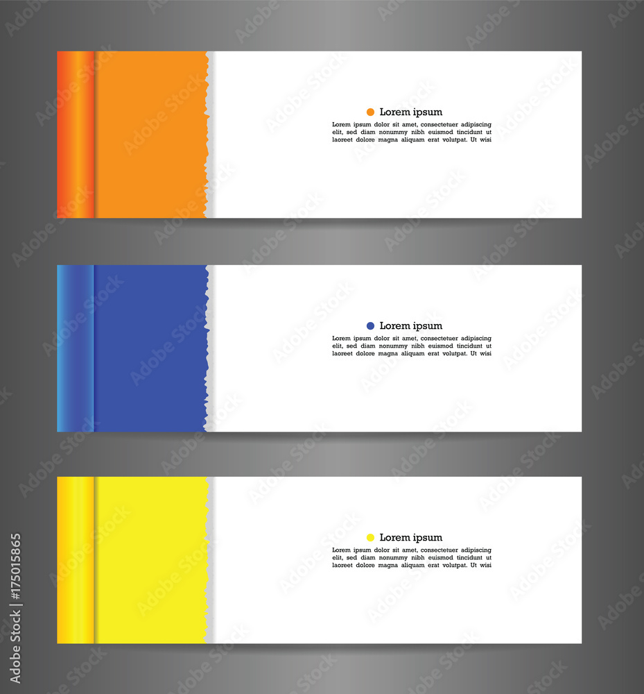 Set three colorful abstract modern banner texture. Vector banner background for web banner design