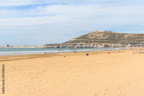Beach in Agadir city, Morocco © Elena Odareeva