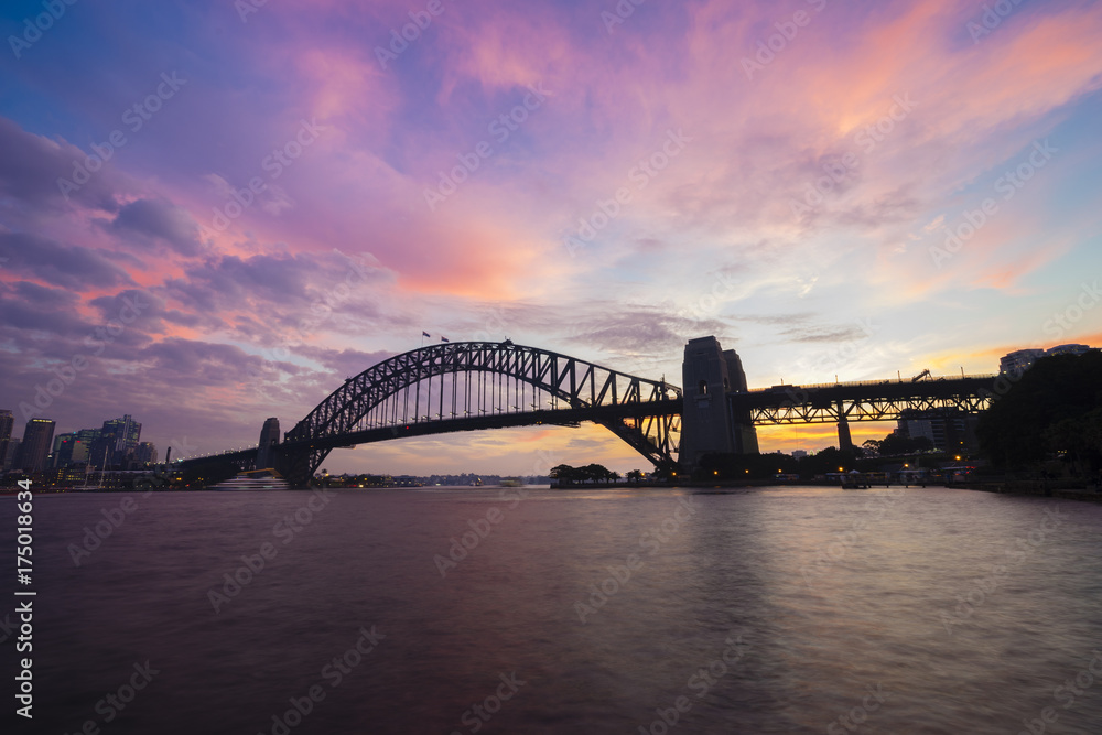 Sydney Harbour Bridge at sunset Sydney Harbour Bridge at sunset