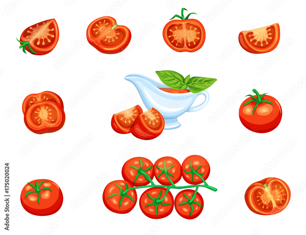 Set red tomato Set red tomato