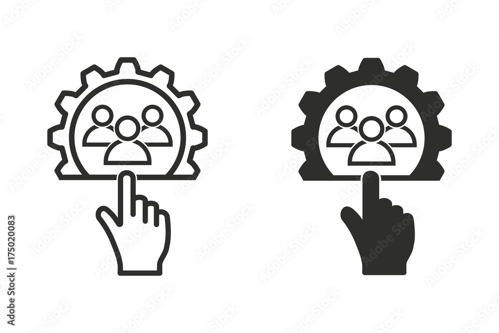 Digital interaction vector icon. Digital interaction vector icon.