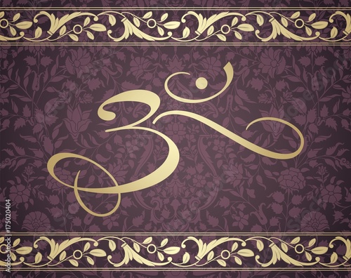 aum syllable, paisley design ,Hinduism, India