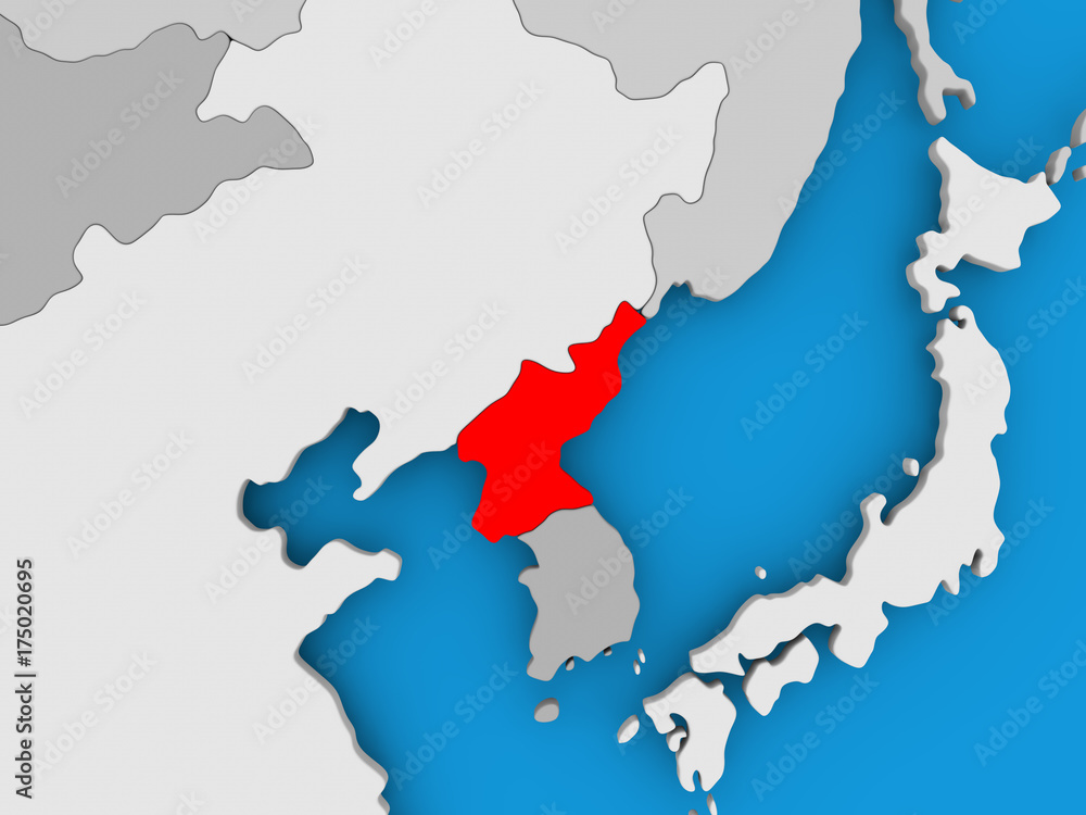 Obraz premium Map of North Korea