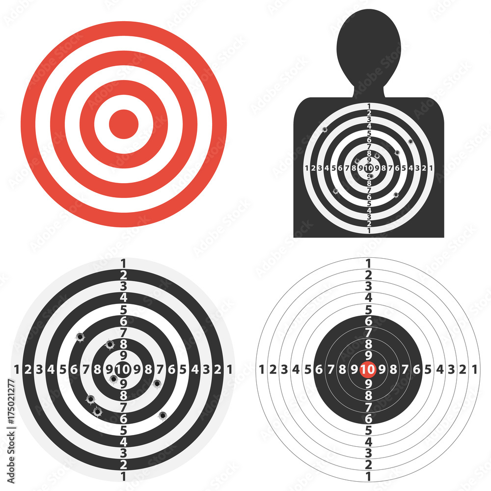 Target for shooting, set of sports targets. Target for shooting, set of sports targets.