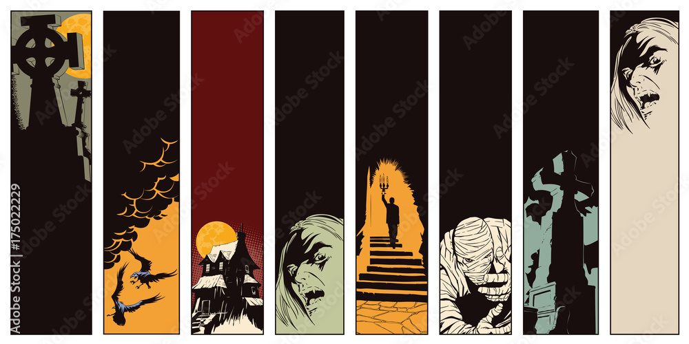 Stock illustration. Halloween banner.