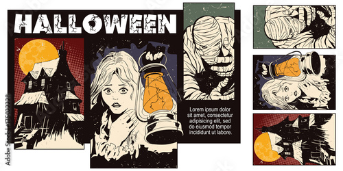 Collage on theme halloween.