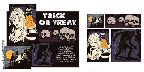 Collage on theme halloween.