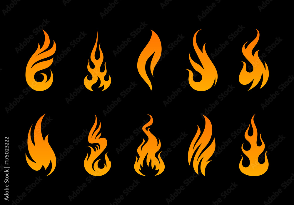 Vector Flame Shapes Vector Flame Shapes
