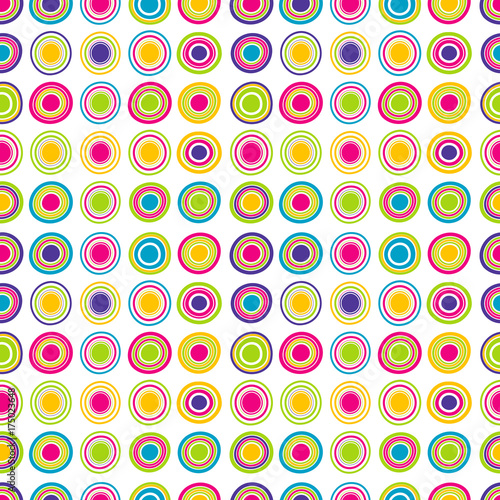 Colorful seamless background with round shapes