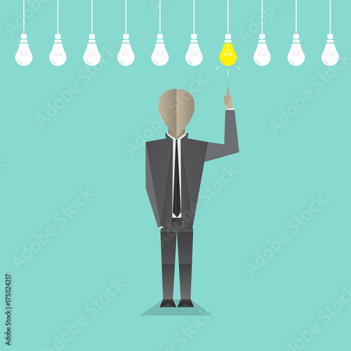 The businessman had an idea. Vector.