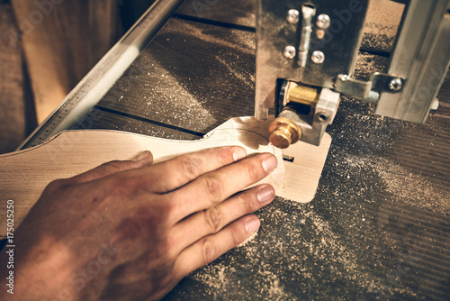 Manufacture of guitars of the brand Woodstock. photo