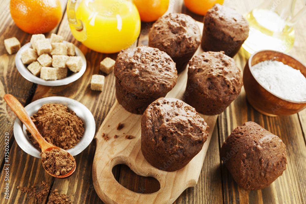 Chocolate-orange muffins