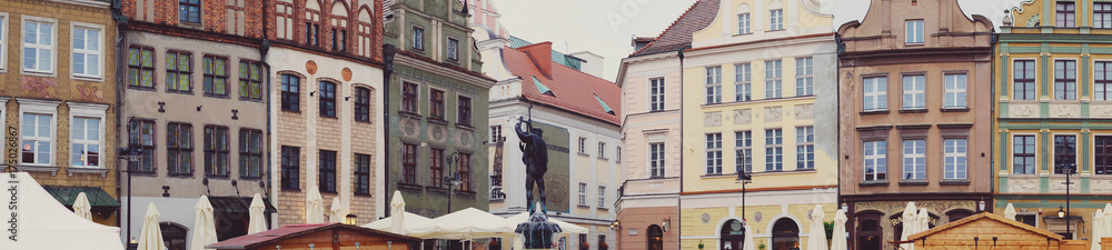 Obraz premium Panorama of the old Poznan market