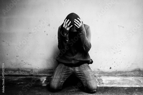 Kneeling protest people concept.