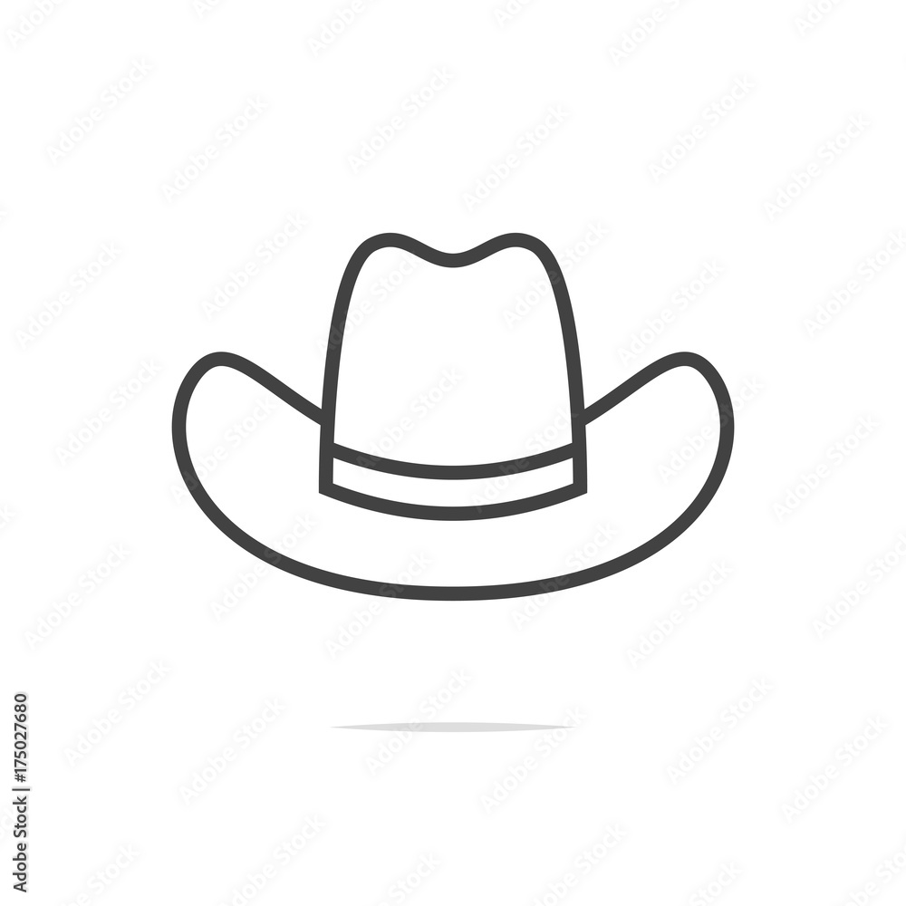 Cowboy hat icon vector isolated Cowboy hat icon vector isolated