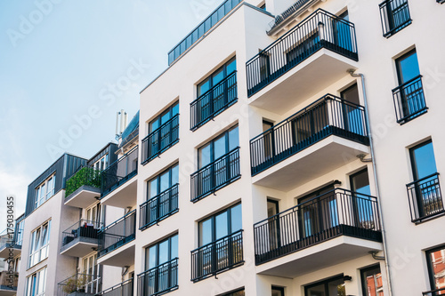 beautiful and clean apartment building photo