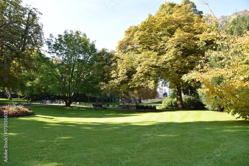 Pelouse du jardin du Luxembourg à Paris, France