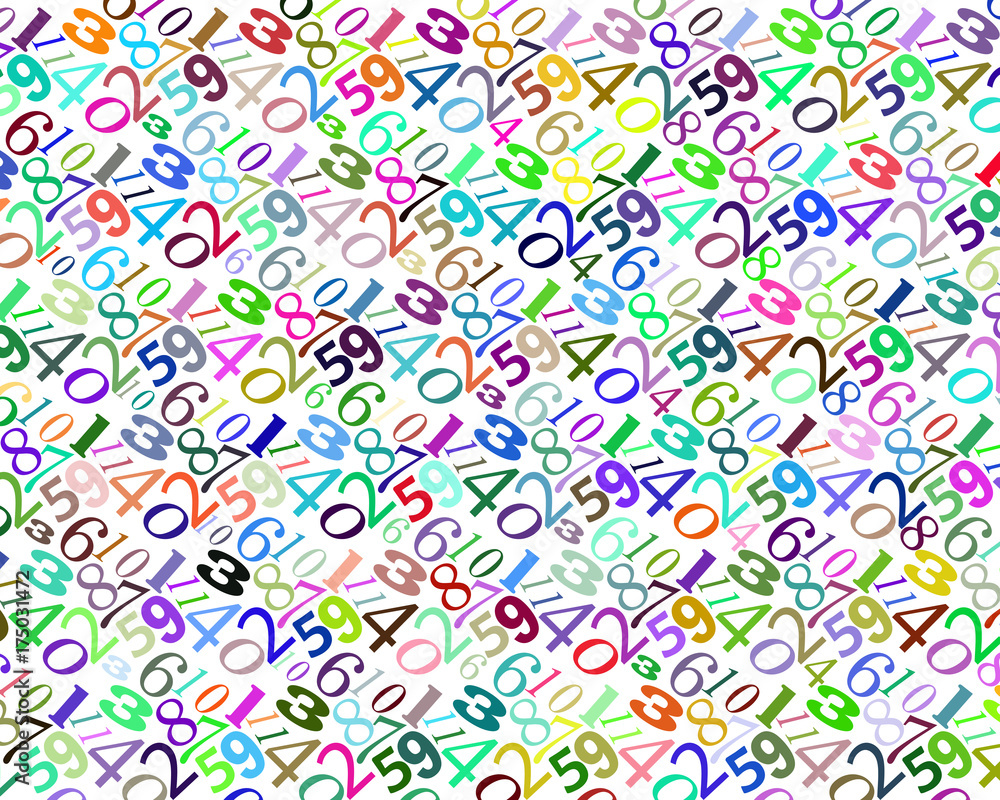 pattern of different colors numbers