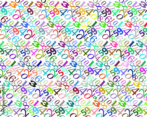 pattern of different colors numbers