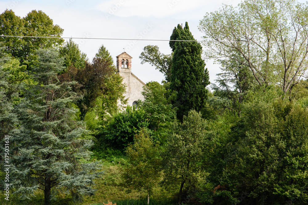 Naklejka premium Church in the vineyards