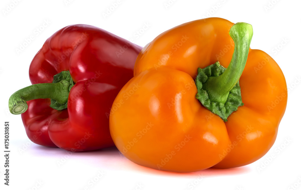 Bulgarian pepper isolated on white background Bulgarian pepper isolated on white background