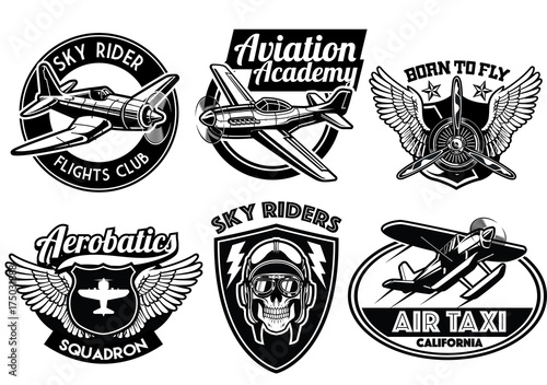 aviation badge set