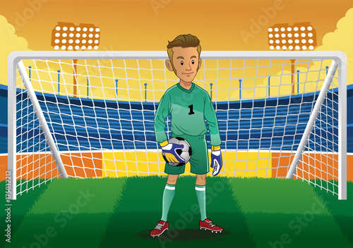 cartoon soccer goalkeeper