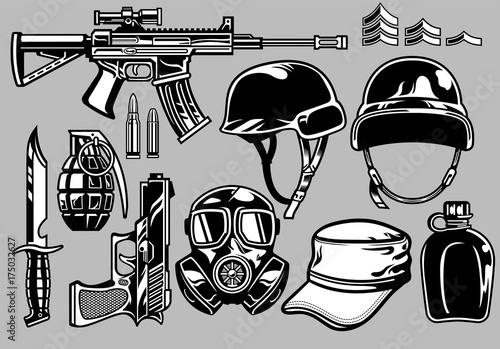 military objects set