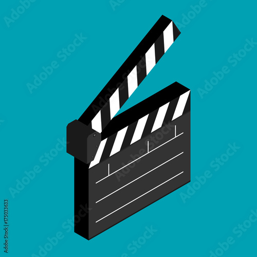 Vector flat clapboard icon