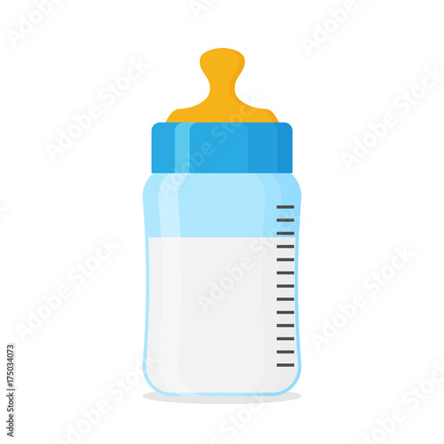 Feeding bottle flat vector icon