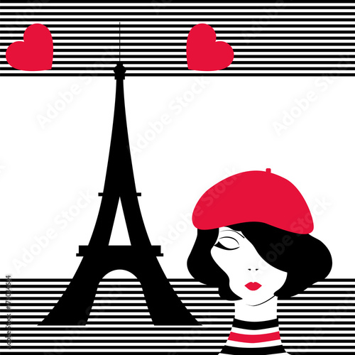 fashion girl dreaming of paris