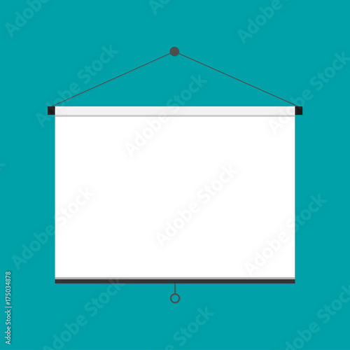 Flat vector Empty Projection screen