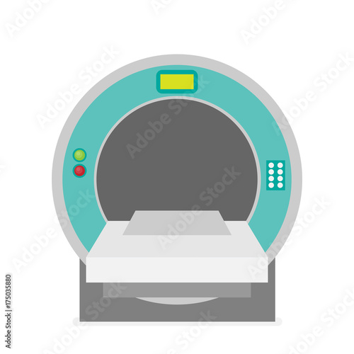 Computed tomography concept flat vector