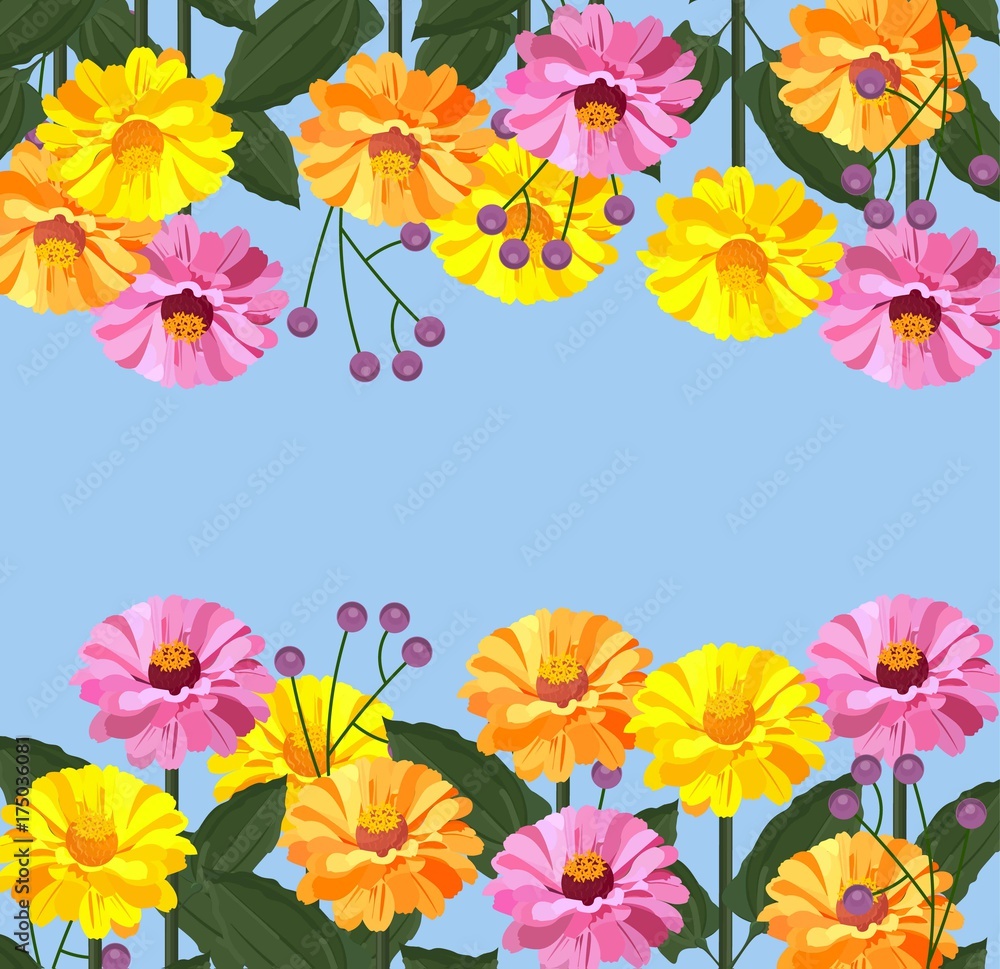 Floral card banner background Vector