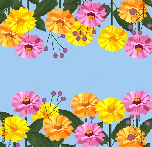 Floral card banner background Vector