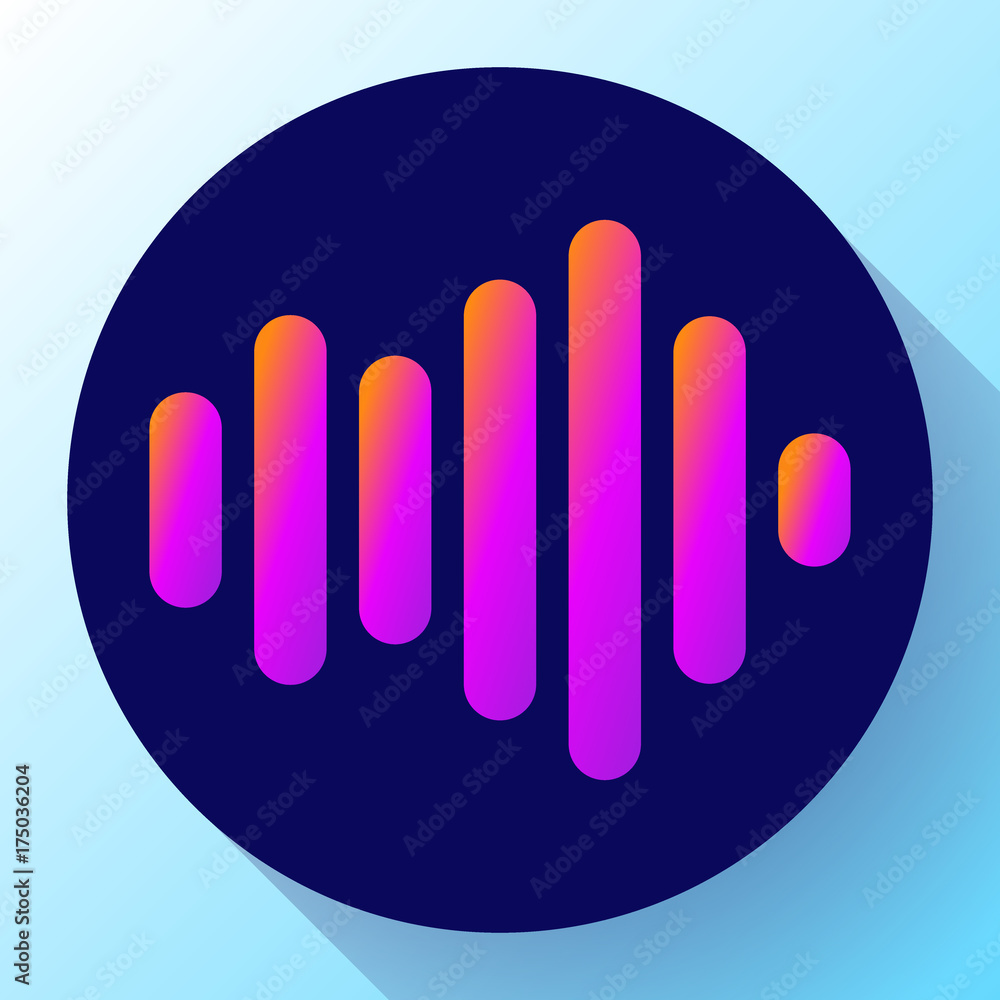 Obraz premium sound waves vector icon soundwave logo vectoor