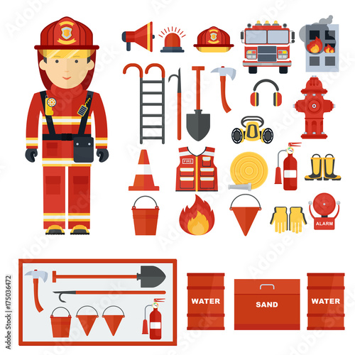 fireman fire fighting equipment