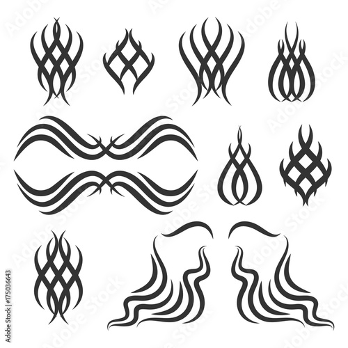 simple tribal tattoo elements
