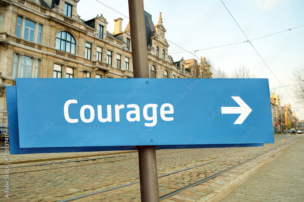 Schild 211 - Courage