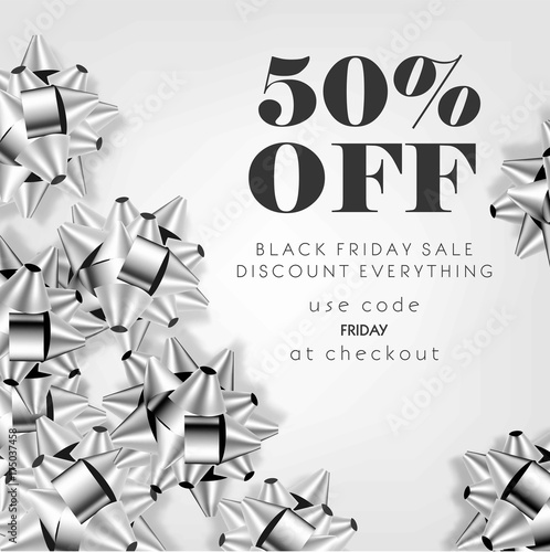 50 percent price off advertising flyer and coupon. 