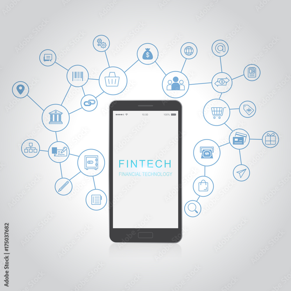Fintech Investment Financial Internet Technology Concept Fintech Investment Financial Internet Technology Concept