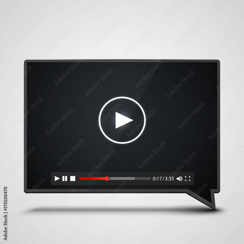 Player video chat frame on the white background. Vector illustration Player video chat frame on the white background. Vector illustration