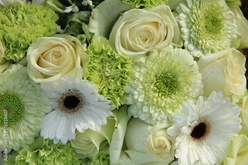 mixed white wedding flowers
