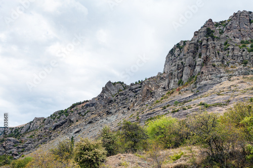 view of old rocks at Demerdzhi Mountain