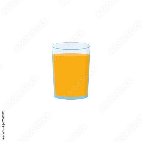 Glass with juice isolated on white background