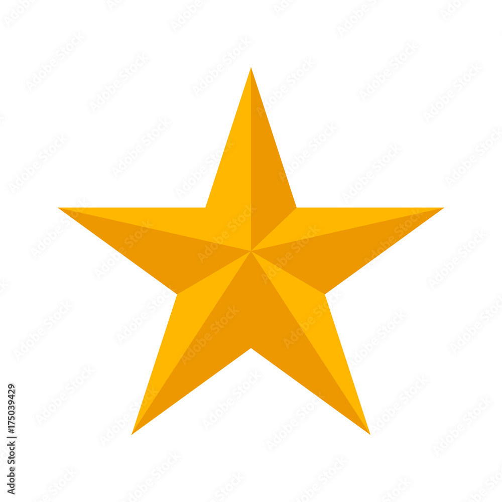 Obraz premium Big star isolated on white background. Vector